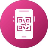 Mobile Qr Code Icon Style vector