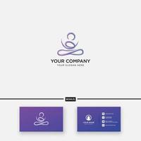 deporte yoga diseño de logotipo simple salud vector