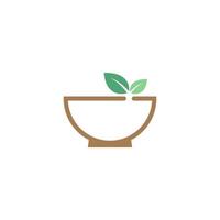 Bowl icon logo flat design template vector