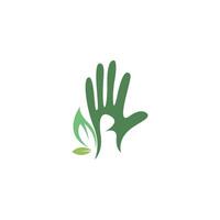 Hand icon logo flat design template vector