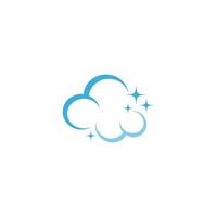 plantilla de ilustración de diseño de icono de logotipo de nube vector