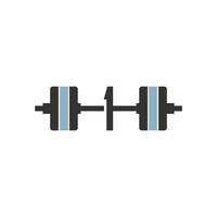 Number 1 with barbell icon fitness design template vector