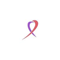 conciencia del cáncer de mama,vector de logotipo de cinta vector