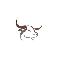 logotipo de icono de toro, vector de logotipo de icono de cabeza de búfalo