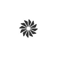 Fan icon logo flat design template vector