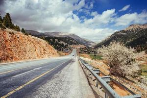 Beautiful road in mountains. Beauty world. Carpathian, Ukraine, Europe. photo