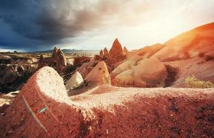 Amazing sunset over Cappadocia. Turkey. Europe photo