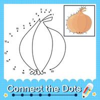 Connect the dots counting numbers 1 to 20 puzzle worksheet with Fruit illutration vector