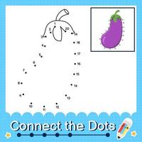 Connect the dots counting numbers 1 to 20 puzzle worksheet with Fruit illutration vector