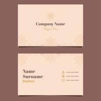 Beautiful flower petals business card template vector