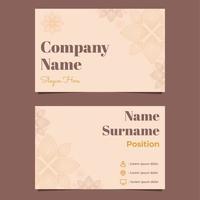 Beautiful flower petals business card template vector