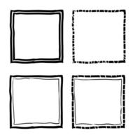 handdrawn doodle frame collection vector