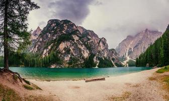 lake between mountains. Italy. Europe photo