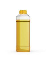 Bottle of car maintenance products on a white background. Oil, detergents and lubricants. 3d illustration photo