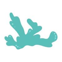 imagen vectorial de algas, símbolo del logotipo. elemento de flora y fauna submarina, dibujado a mano. vector
