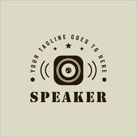 sound speaker logo vintage vector illustration template icon graphic design. music company and radio station concept sign and symbol with typography style