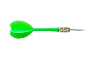 Green and dart Isolated on White Background with clipping path photo