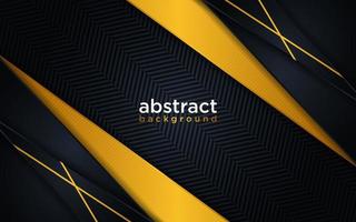 Abstract modern futuristic black background with line gold gradient vector
