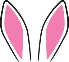 Bunny or rabbit ears color vector illustration