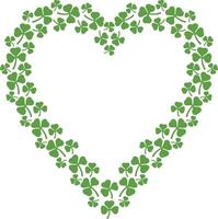 Clover heart. Shamrock icon. St Patrick's Day design. vector