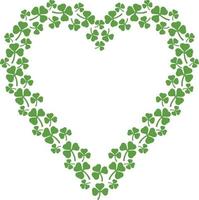 Clover heart. Shamrock icon. St Patrick's Day design. vector