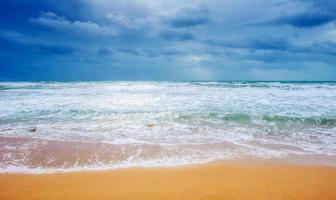 waves on the sea landscape  a background of blue sky photo