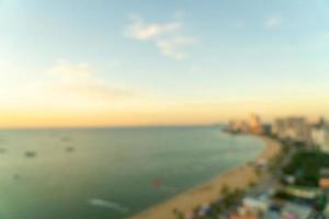 abstract blur Pattaya city skyline view in Thailand photo