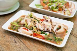 Stir Fried Squid or Octopus with Shrimp Paste photo