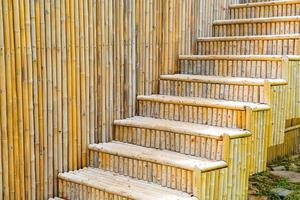 beautiful outdoor bamboo stair step photo