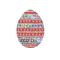 Image of an egg with floral ornament vector