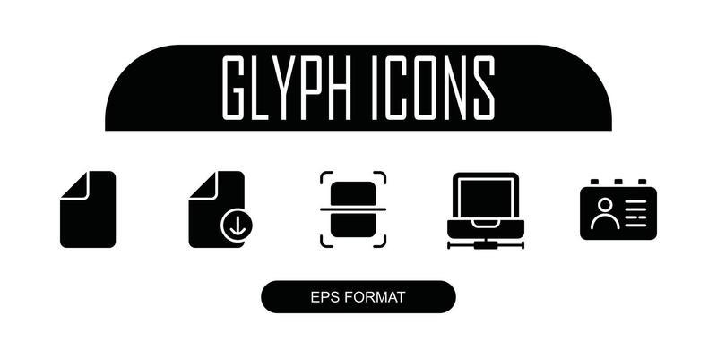 Glyph User Interface Icons