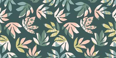 Artistic seamless pattern with abstract leaves. Modern design for paper, cover, fabric, interior decor and other