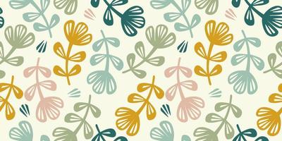 Folk floral seamless pattern. Modern abstract design for paper, cover, fabric, pacing and other vector