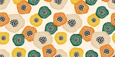 Abstract gentle seamless pattern with flowers. Modern design for paper, cover, fabric, interior decor and other vector