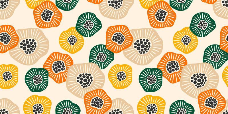 Abstract gentle seamless pattern with flowers. Modern design for paper, cover, fabric, interior decor and other