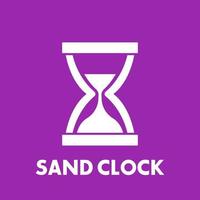 sand clock icon vector