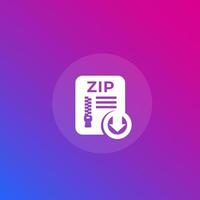 download zip vector icon