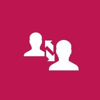 Social distance icon with people and arrows vector
