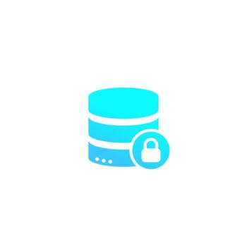 icono de seguridad de la base de datos vector