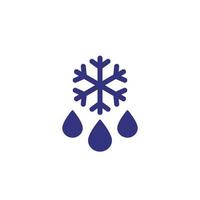 defrost, ice to water icon vector