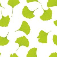 ilustración de stock vectorial de la hoja de gingko. un patrón interminable de hojas verdes. para papel de envolver. ideal para papel tapiz, texturas superficiales, textiles. vector