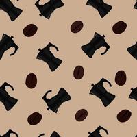 Coffee is an endless seamless pattern. Ideal for wallpaper, surface textures, textiles. For coffee shop wrapping paper. vector