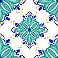 ilustración de stock de vector de flor marroquí. patrón de abedul en formas geométricas tradicionales. ornamento islámico. Aislado en un fondo blanco.