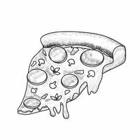 ilustración de pizza vector