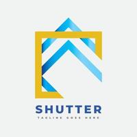 Camera Shutter and Frame Logo vector