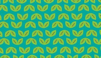 Seamless pattern. Green leaf modern pattern on white background. Can be used for posters, brochures, postcards, and other printing needs. Vector illustration