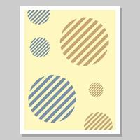 Striped geometric circle wall art. Abstract design for wall decoration. Suitable for living room decoration. Vector illustration