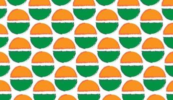 semicírculo de patrones sin fisuras. diseño de motivos de estilo moderno naranja y verde. se puede utilizar para carteles, folletos, postales y otras necesidades de impresión. ilustración vectorial vector