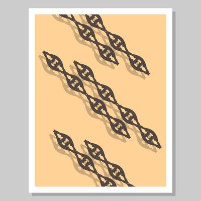 Wall art. Image of abstract object for wall decoration. Suitable for office space. Vector illustration