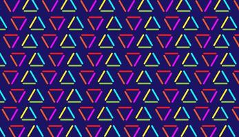 Seamless pattern with dotted and colorful triangle motifs. Can be used for posters, brochures, postcards, and other printing needs. Vector illustration